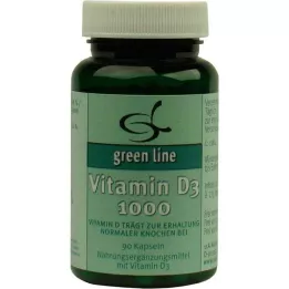 VITAMIN D3 1000 kapsulių, 90 vnt