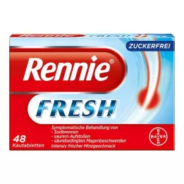 RENNIE FRESH Kramtomosios tabletės, 48 vnt