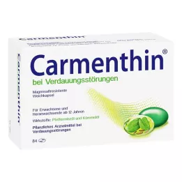 CARMENTHIN virškinimo sutrikimams msr.Minkštos kapsulės, 84 vnt