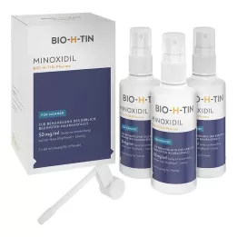 MINOXIDIL BIO-H-TIN Pharma 50 mg/ml Purškiamas Lsg., 3X60 ml