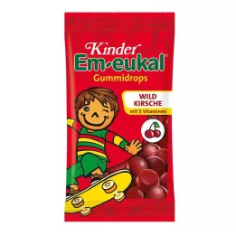 EM-EUKAL Kinder Gummidrops Wild Cherry cukrų sulaikantis, 75 g