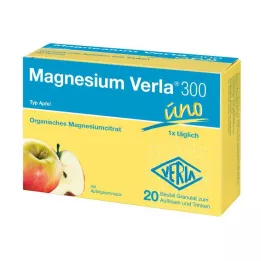 MAGNESIUM VERLA 300 obuolių granulių, 20 vnt