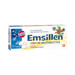 EMSILLEN Vaikiškos pastilės gerklei Vanilė, 20 vnt