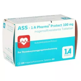 ASS-1A Pharma Protect 100 mg skrandyje neirios tabletės, 100 vnt