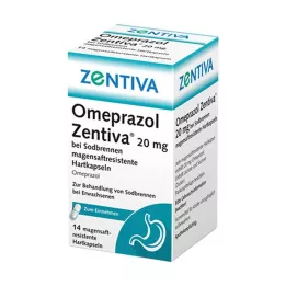 OMEPRAZOL Zentiva 20 mg nuo rėmens, 14 vnt