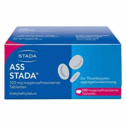 ASS STADA 100 mg skrandyje neirios tabletės, 100 vnt