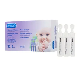 Alvita fiziologinio druskos tirpalo ampulės, 30X5 ml