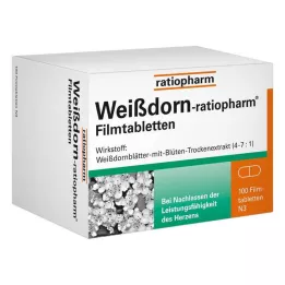 WEISSDORN-RATIOPHARM Plėvele dengtos tabletės, 100 vnt