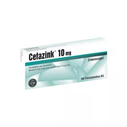 CEFAZINK 10 mg plėvele dengtos tabletės, 60 vnt