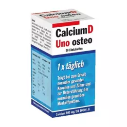 CALCIUM D Uno osteo plėvele dengtos tabletės, 30 vnt