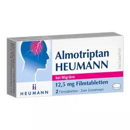 ALMOTRIPTAN Heumann for Migraine 12,5 mg plėvele dengtos tabletės, 2 vnt