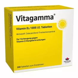 VITAGAMMA Vitaminas D3 1000 TV tabletės, 200 vnt