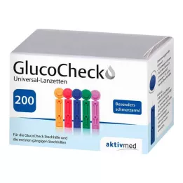 GLUCOCHECK Lancetai Universal, 200 vnt