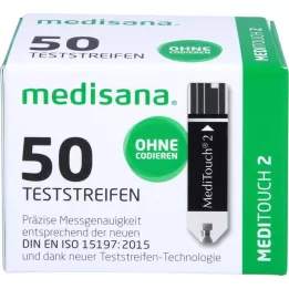 MEDITOUCH 2 cukraus kiekio kraujyje tyrimo juostelės, 2x25 vnt