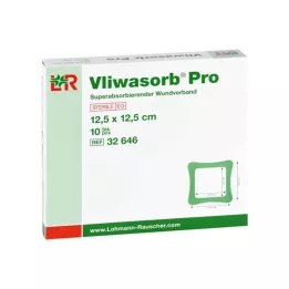 VLIWASORB Pro superabsorbent komp. sterilus 12,5x12,5 cm, 10 vnt