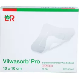 VLIWASORB Pro superabsorbent komp. sterilus 10x10 cm, 10 vnt
