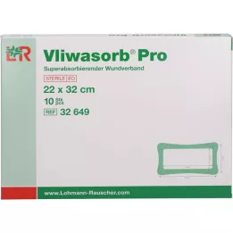 VLIWASORB Pro superabsorbent komp. sterilus 22x32 cm, 10 vnt