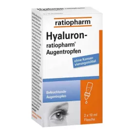 HYALURON-RATIOPHARM Akių lašai, 2X10 ml