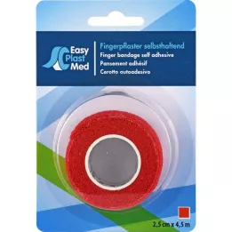 UM FINGERPFLASTER 2,5 cmx4,5 m raudona, 1 vnt