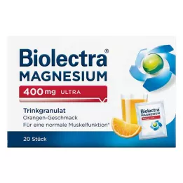 BIOLECTRA Magnis 400 mg ultra geriamosios granulės oranžinė, 20 vnt