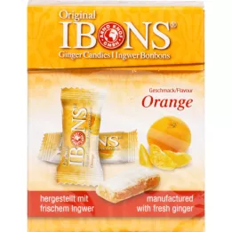 IBONS Apelsinų imbiero kramtomųjų saldainių originali dėžutė, 60 g