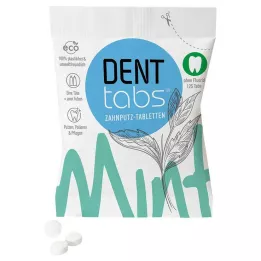 DENTTABS Dantų šepetėlio tabletės stevia-mint be fluoro, 125 vnt
