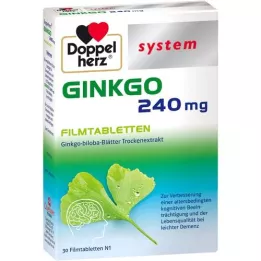 DOPPELHERZ Ginkgo 240 mg sistemos plėvele dengtos tabletės, 30 vnt