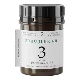 SCHÜSSLER Nr.3 Ferrum phosphoricum D 12 tablečių, 400 vnt