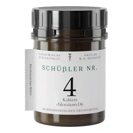SCHÜSSLER Nr.4 Kalium chloratum D 6 tabletės, 400 vnt
