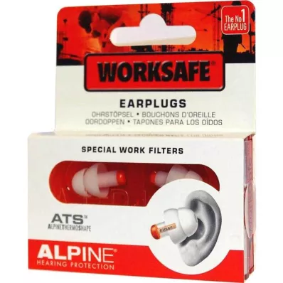 ALPINE WORKSAFE Ausų kištukai, 2 vnt ALPINE WORKSAFE Ausų kištukai, 2 vnt