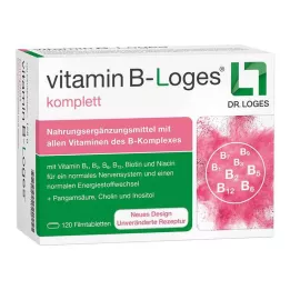 VITAMIN B-LOGES pilnos plėvele dengtos tabletės, 120 vnt