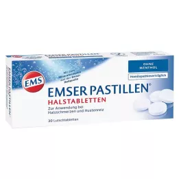 EMSER Pastilės be mentolio, 30 vnt