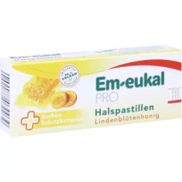 EM EUKAL PRO Gerklės pastilės liepų žiedų medus, 30 vnt