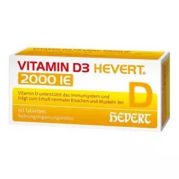 VITAMIN D3 HEVERT 2000 TV tabletės, 60 vnt