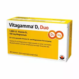 VITAGAMMA D3 Duo 1000 TV vitamino D3 150mg Magnes.NEM, 50 vnt