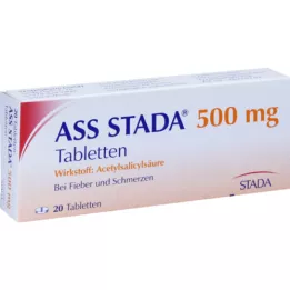 ASS STADA 500 mg tabletės, 20 vnt