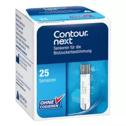 CONTOUR „Next Sensors“ bandymo juostelės, 1X25 vnt