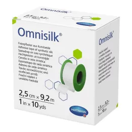 OMNISILK Fiksacinis tinkas dirbtinis šilkas 2,5 cm x 9,2 m, 1 vnt