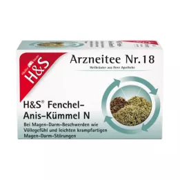 H&amp;S Pankolių-anyžių-Kmynų N filtrų maišeliai, 20X2,0 g