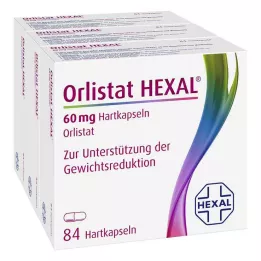 ORLISTAT HEXAL 60 mg kietos kapsulės, 3X84 vnt
