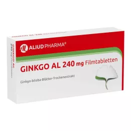 GINKGO AL 240 mg plėvele dengtos tabletės, 120 vnt