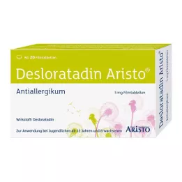 DESLORATADIN Aristo 5 mg plėvele dengtos tabletės, 20 vnt