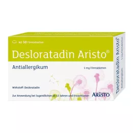 DESLORATADIN Aristo 5 mg plėvele dengtos tabletės, 50 vnt