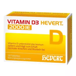 VITAMIN D3 HEVERT 2000 TV tabletės, 120 vnt