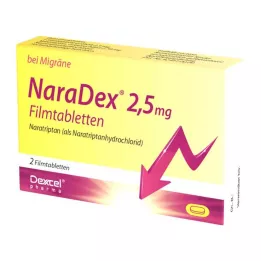 NARADEX 2,5 mg plėvele dengtos tabletės, 2 vnt