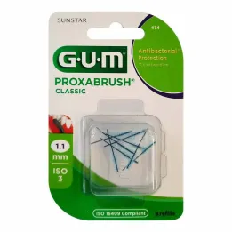 GUM Proxabrush Classic keičiami šepečiai 1,1 mm, 8 vnt