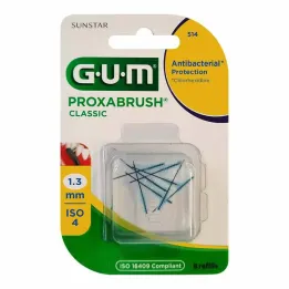 GUM Proxabrush Classic keičiami šepečiai 1,3 mm, 8 vnt