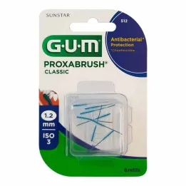 GUM Proxabrush Classic keičiami šepečiai 1,2 mm, 8 vnt