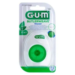 GUM Butlerweave vaškuotas dantų siūlas mėtų, 1 vnt