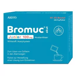 BROMUC akut Junior 100 mg atsikosėjimą skatinanti priemonė P.H.e.L.z.E., 20 vnt